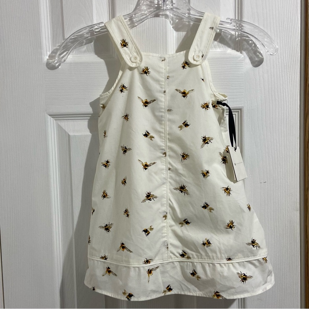 Victoria Beckham for Target girls honey Bee print overall dress. Size 3T. NWT.